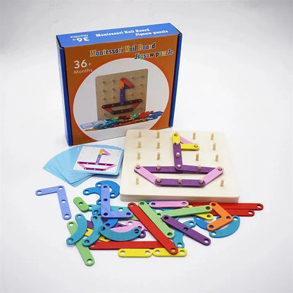 Geoplano Madera con Tarjetas