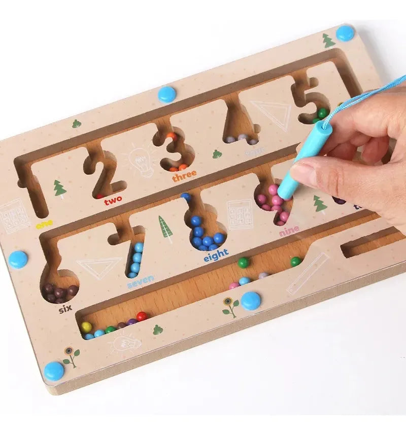 Tablero Laberinto Magnético Números y Colores