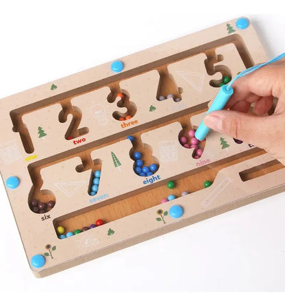 Tablero Laberinto Magnético Números y Colores