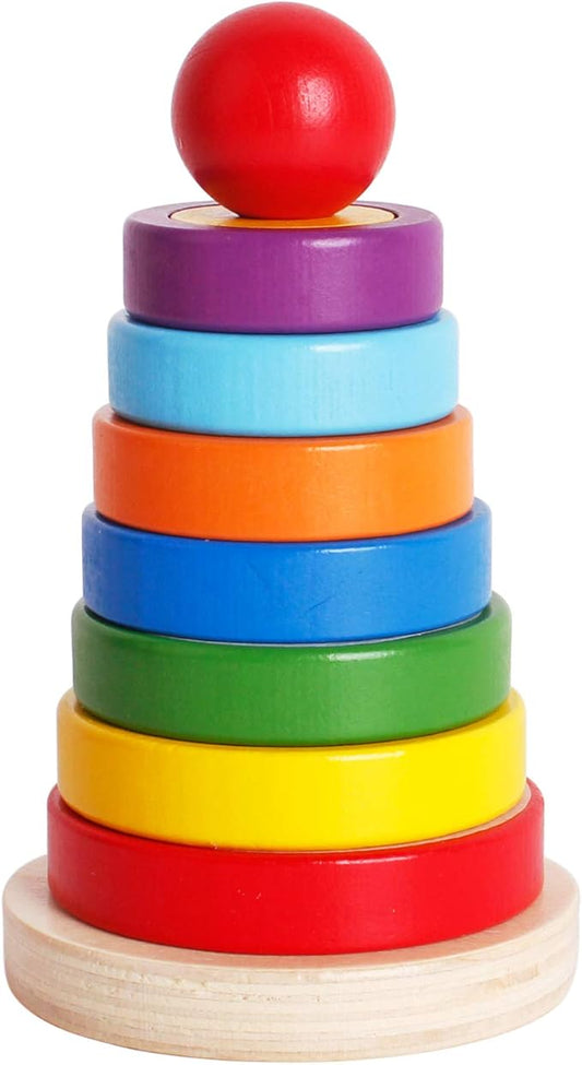 Torre Circular de Apilar con Figuras Geométricas