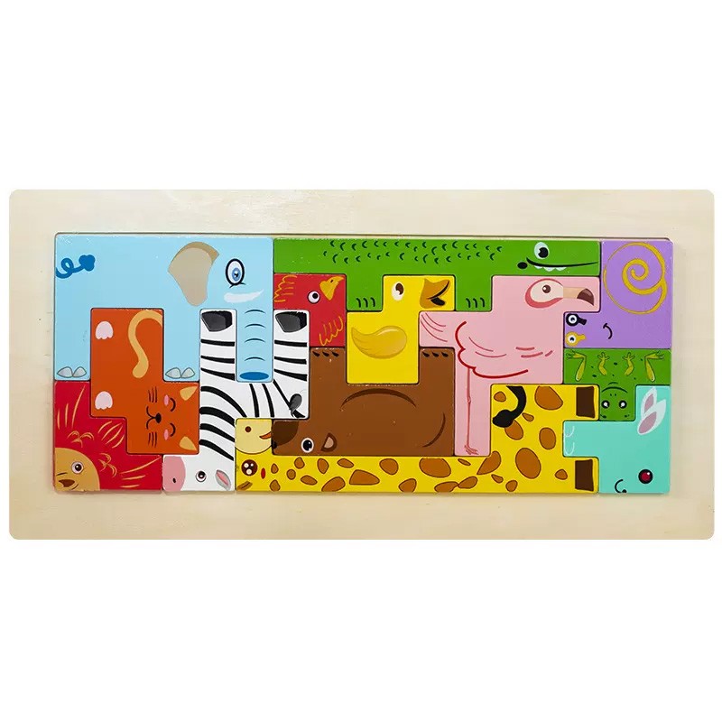 Rompecabezas Tetris Animales de la Selva