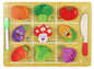 Tabla con Frutas y Verduras para Cortar